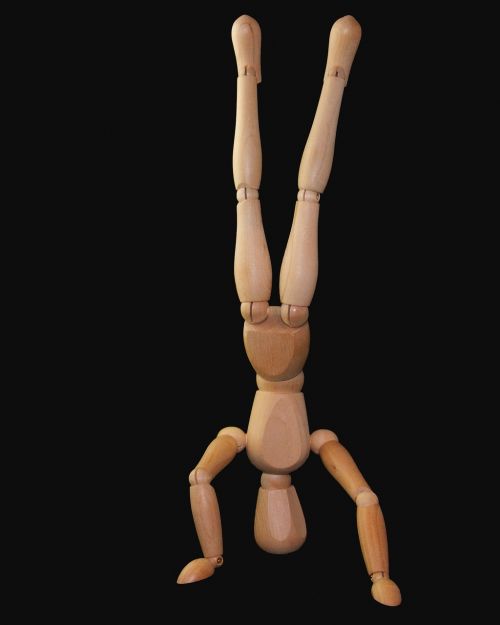 figure man standing on your head