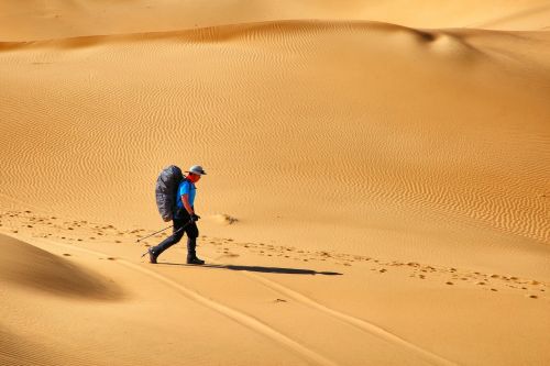 figure hiking travel