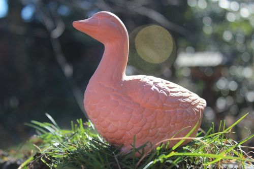 figure goose clay figure