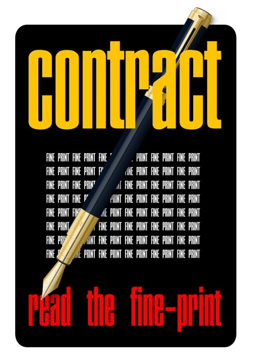 filler contract small print