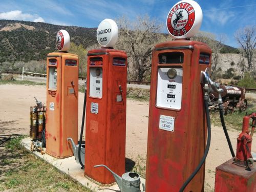 filling station gas station gas pumps