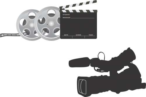 film equipment camera clapperboard