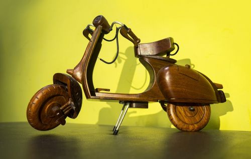 fine art vespa wood