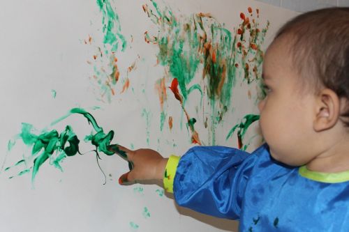 finger painting kid painting art