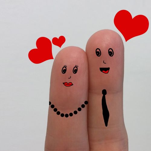 fingers drawing love