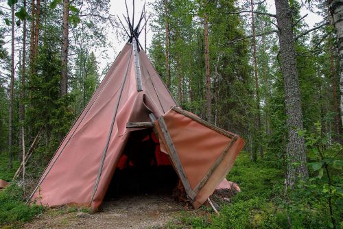 finland tent forest