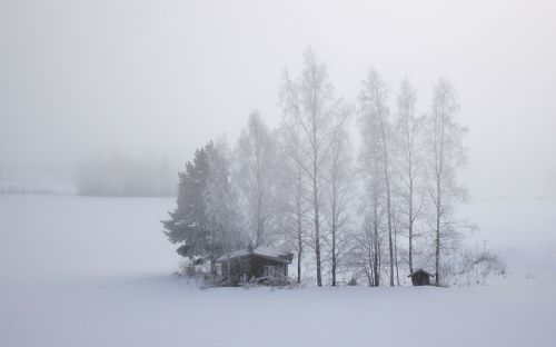 finland snow field