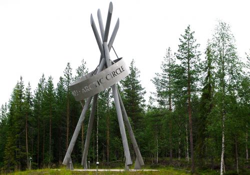 finland arctic circle monument