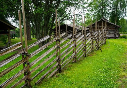 finland farm wooden fence