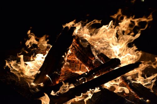 fire burn logs