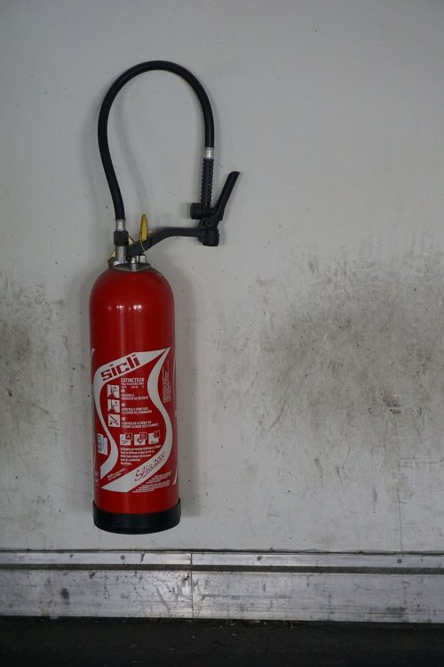 fire fire extinguisher red