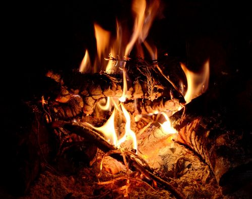 fire fireplace bonfire