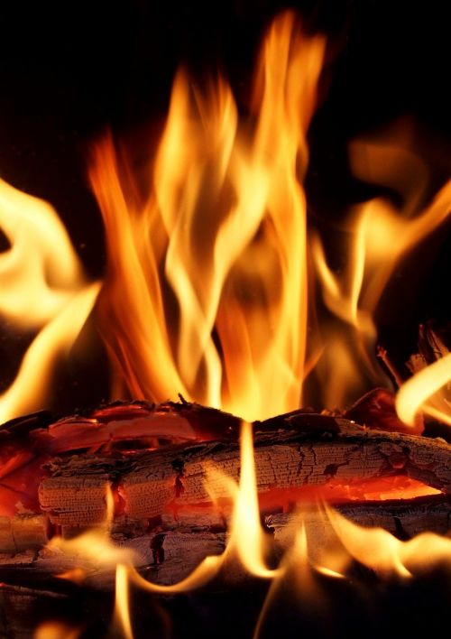 fire flame wood