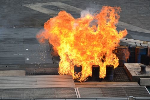 fire stunt show explosion
