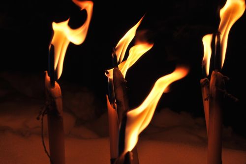 fire torch dark