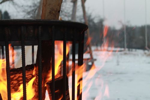 fire fire basket winter