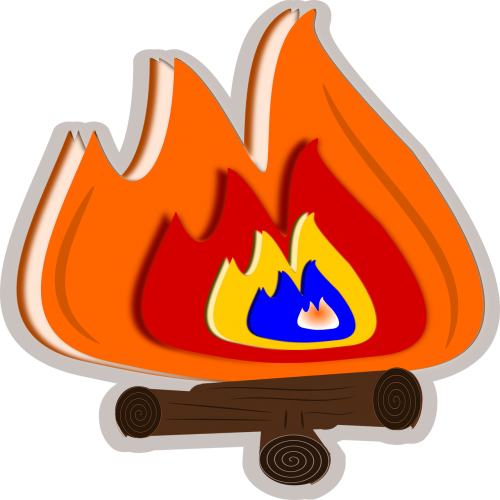 fire logs hot