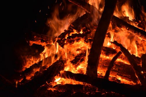 fire flames firewood