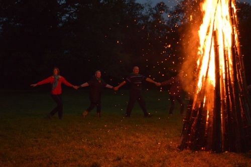 fire bonfire dancing