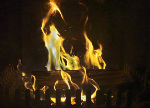 fire open fire log