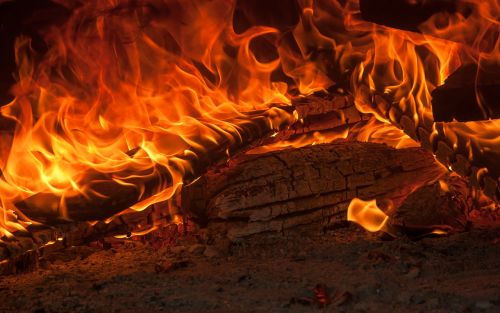 fire flames fireplace