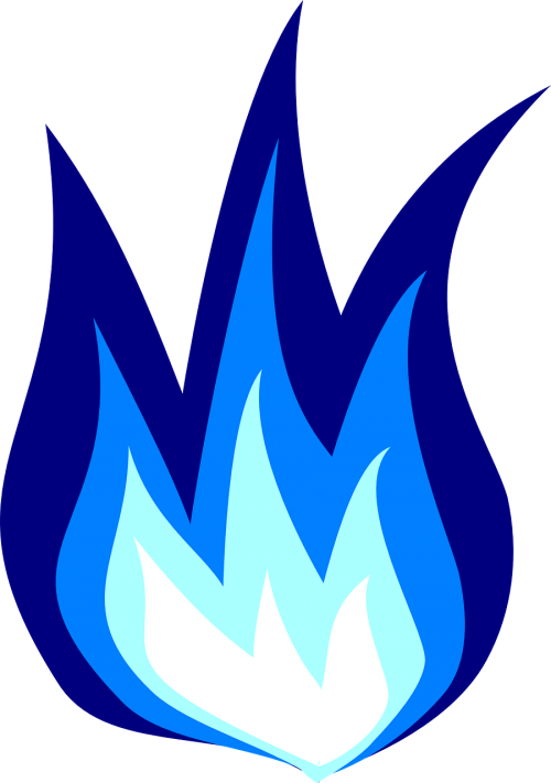 fire blue flames