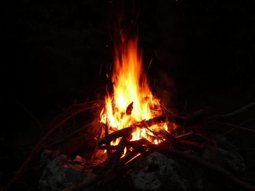 fire campfire flame
