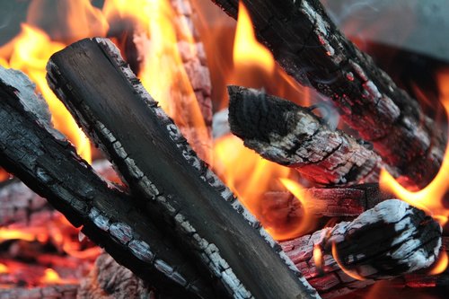 fire  wood  embers