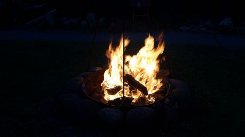 fire camping campfire