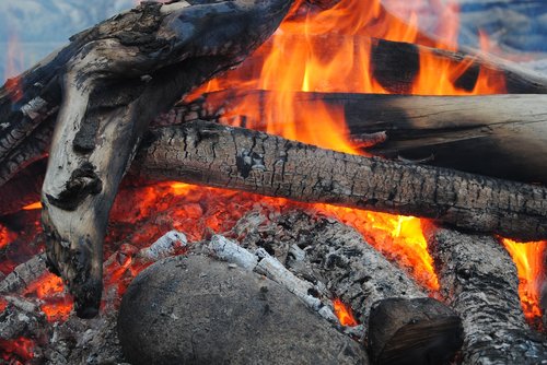 fire  campfire  wood