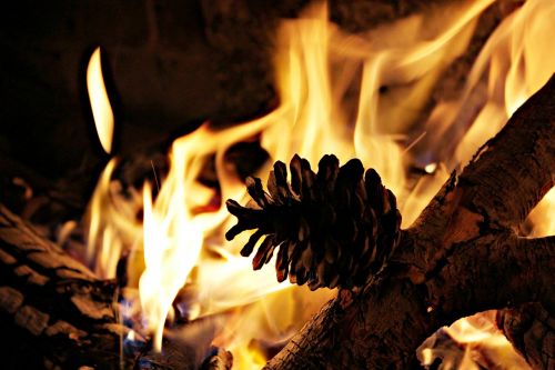 fire fireplace lena