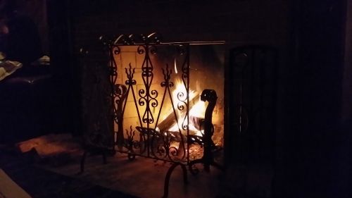 fire fireplace iron