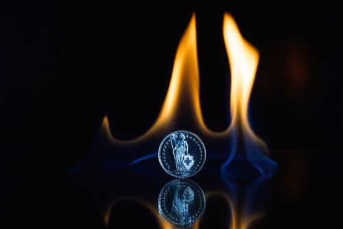 fire flame coin