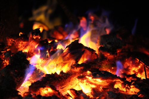fire charcoal wood