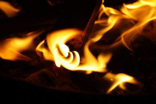 fire wood fire heat