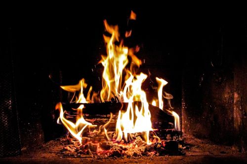 fire flame fireplace