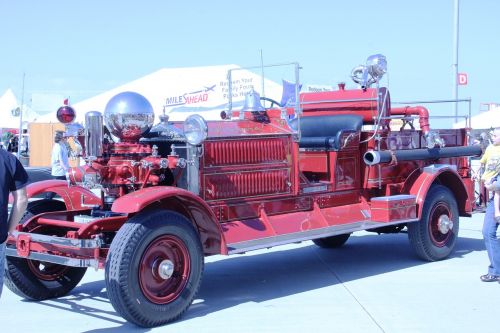 fire engine vintage fireman