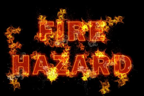 fire hazard warning danger