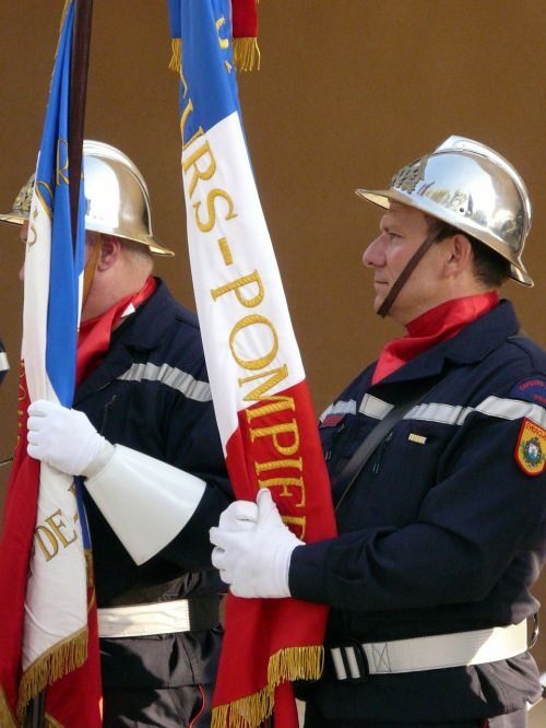 firefighter flag ceremony