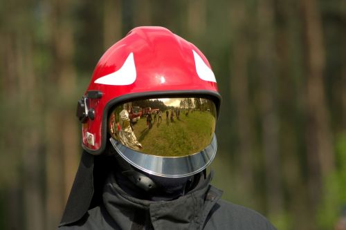 firefighter helmet fire