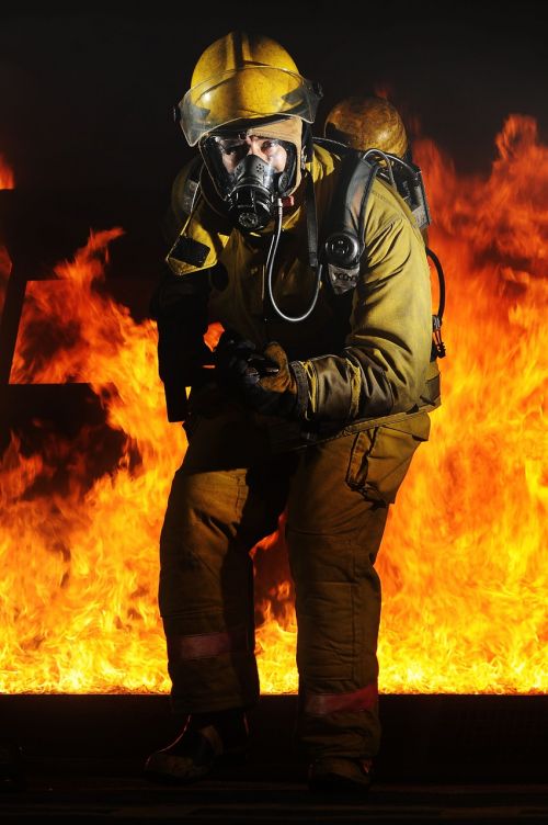 firefighter fire portrait