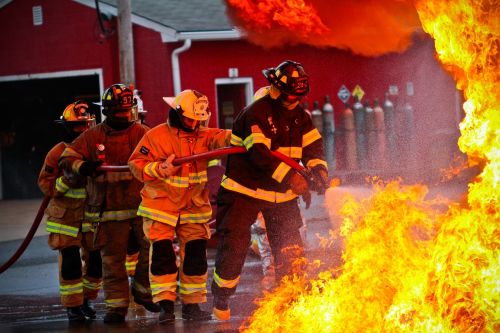 firefighters fire portrait