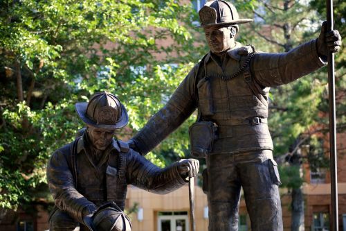 fireman statue rescue