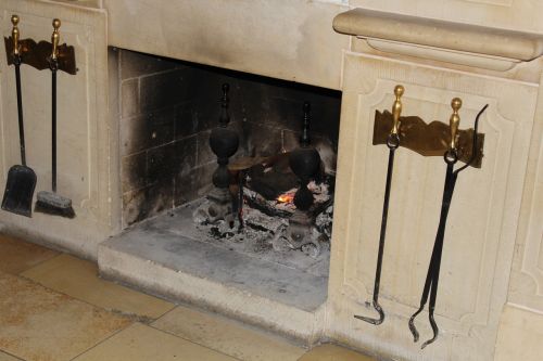 fireplace embers warm