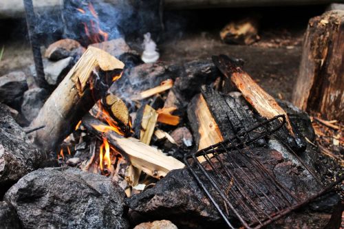 fireplace fire campfire