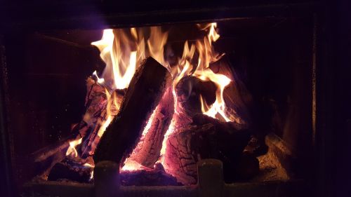 fireplace fire wood