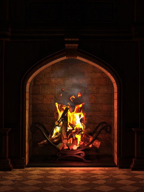 fireplace open fire fire