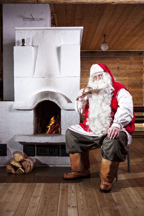 fireplace santa claus christmas
