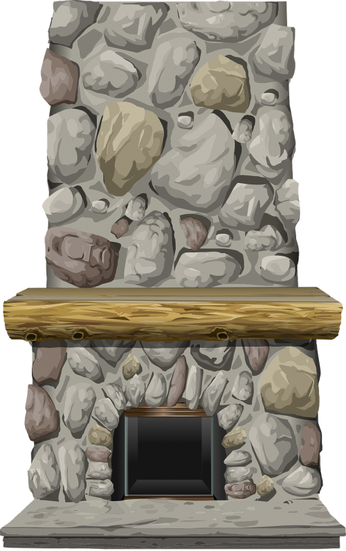 fireplace stone mantel