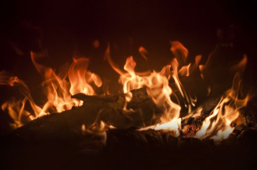 fireplace fire flame